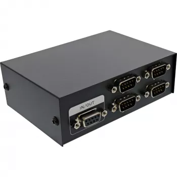 InLine serijsko stikalo ročno 4-port RS232 9-polni Sub-D kabelsko