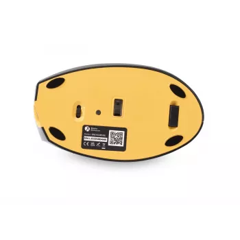 BakkerElkhuizen Handshake miška leva, za levičarje, vertikalna zasnova, optična, RF brezžična + Bluetooth + USB Type-C, 6400 DPI, črna, siva