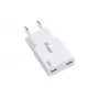 EQUIP 2-portni 30W GaN tanek USB-C PD polnilnik — 2 vrata USB-C, vhod 100–240 V, izhod max 20 V, bel
