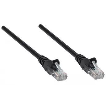 Intellinet omrežni patch kabel, Cat6, 1,5 m, črn, baker, S/FTP, LSOH/LSZH, PVC, RJ45, pozlačeni kontakti, zaščita zatiča, zaščitni tulec pred prepogibom, doživljenjska garancija