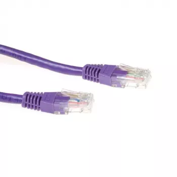 ACT vijoličen 3 m U/UTP CAT6A patch kabel z vtiči RJ45