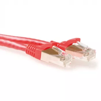 ACT rdeč 3 metre LSZH SFTP CAT6A patch kabel brez zatiča z RJ45 konektorji