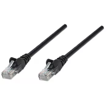 Intellinet 345040 omrežni patch kabel, Cat5e, U/UTP, RJ45, brez zatičev, z zaščito pred prepogibanjem, 20 m, črn