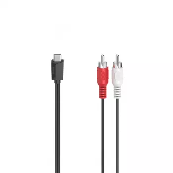 Hama 00200730 avdio kabel 1,5 m RCA USB črn