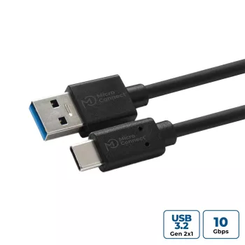 Microconnect USB3.2CA1.5 kabel USB 3.2 Gen 1 (3.1 Gen 1) 1,5 m USB A USB C črn