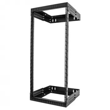 StarTech.com 24U 19 inch stensko omrežno ohišje – nastavljiva globina 12–20 inch 2-stebrno odprto strežniško ohišje za AV/podatkovno/IT-komunikacijsko/računalniško opremo/stikalo s kletnimi maticami in vijaki