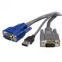 StarTech.com ultratanek kabel KVM 2-v-1 USB-VGA, 1,8 m, črn, VGA, USB A + VGA, vtič/vtič, 189 g
