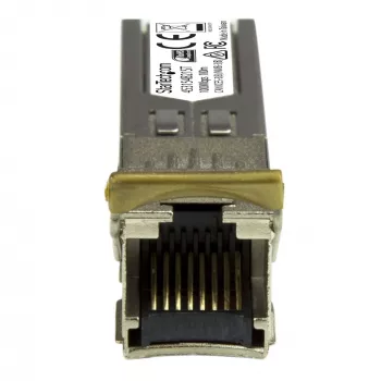 StarTech.com modul oddajnik-sprejemnik (transceiver) SFP Gigabit baker RJ45 – združljiv s HP 453154-B21~modul SFP združljiv s HPE 453154-B21 – 1000BASE-T – SFP na RJ45 Cat6/Cat5e – 1GE Gigabit Ethernet SFP – RJ-45 100m – HPE 6120XG, 6120G, Flex Fabric