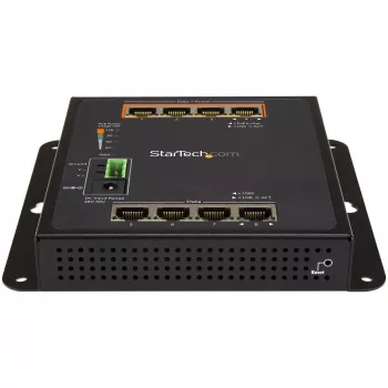 StarTech.com industrijsko 8-portno Gigabit PoE stikalo – 4 x PoE+ 30W – Power Over Ethernet – utrjeno GbE Layer/L2 upravljano stikalo – robustno visokozmogljivo Gigabit omrežno stikalo IP-30/-40 °C do +75 °C – TAA