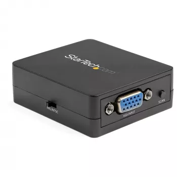 StarTech.com pretvornik VGA v RCA in S-Video - USB napajanje, aktivni video pretvornik, črn, CE, FCC, REACH, 1920 x 1080 slikovnih pik, 640 x 480, 1920 x 1080 slikovnih pik, 60 Hz