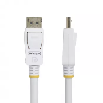 StarTech.com 1,8 m bel VESA certificiran DisplayPort 1.2 kabel, 4K 60Hz, 21,6 Gbit/s, zaklepni DP vtiči, DP 1.2 DisplayPort kabel, DP kabel za monitor, M/M