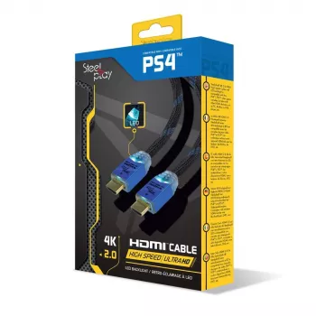 Steelplay 4K 2.0 HDMI High Speed Ultra HD LED kabel 2M, 2 m, HDMI Type-A (standard), HDMI Type-A (standard), 3D, 18 Gbit/s, črn, moder