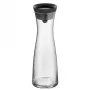 WMF Basic steklenička za vodo 1,0 črna, karafa, 1 L, črna, prosojna, steklo, okrogla, Köhler & Wilms