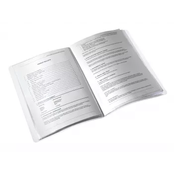 Leitz WOW PP mapa z žepi 20 žepov, modra, kovinska, polivinilklorid (PVC), 20 žepov, A4, 231 mm, 13 mm