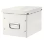 Leitz Click & Store WOW Cube srednja škatla za shranjevanje, škatla za shranjevanje, bela, pravokotna, karton, enobarvna, za notranjo uporabo