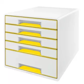 Leitz WOW Cube predalnik s 5 predali, 5 predalov, plastika, 270 mm, 287 mm, 363 mm, 3,59 kg