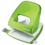 Leitz luknjač WOW 5008 kovina 2-luknji / 30 listov, 30 listov, zelena, kovina, plastika, 8 cm, 5,5 mm, A4, A5, A6, folio, US quarto, 8 x 8 x 8 cm