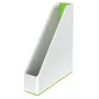 Leitz WOW Dual Colour stojalo za revije, zeleno-belo, plastika, A4, 73 mm, 318 mm, 272 mm