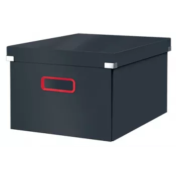Leitz Click & Store Cosy Medium škatla za shranjevanje, škatla za shranjevanje, siva, pravokotna, karton, enobarvna, notranja uporaba