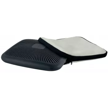 Leitz Ergo Active Wobble Cushion s prevleko iz blaga, sedežna blazina, univerzalna, siva, kvadratna, 150 kg, enobarvna