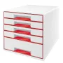 Leitz predalnik WOW Cube s 5 predali, 5 predalov, plastika, 270 mm, 287 mm, 363 mm, 3,59 kg