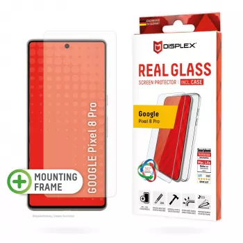 Displex zaščitna folija za zaslon + ovitek za Google Pixel 8 Pro, Eco okvir za namestitev, odporna na praske