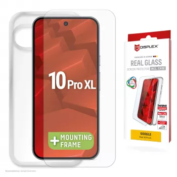Displex zaščitna folija za zaslon + ovitek za Google Pixel 10 Pro XL, Eco okvir za namestitev, odporna na praske