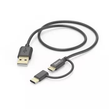 Hama 00201533 kabel USB 2.0 1 m USB A Micro-USB B črn
