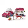 schleich HORSE CLUB konjske pustolovščine z avtom in prikolico, akcija/pustolovščina, kampiranje, konji, 5 let, večbarvno, plastika
