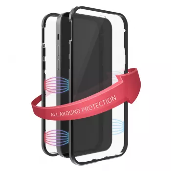 Hama 360° Glass ovitek za telefon pokrov črn prozoren za iPhone 14 Pro