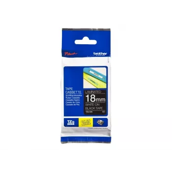 Laminirani trak Brother TZe345 18mm belo na črnem