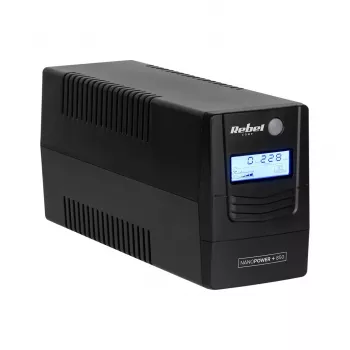 Rebel Nanopower Plus 850 brezprekinitveno napajanje (UPS) | Off-line | sinusoida | 850VA | 480W | LCD | USB