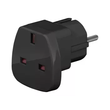 Wentronic Goobay potovalni adapter, črn - vtič UK > tip F (tip F, CEE 7/7) (94271)