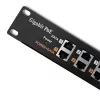 Patch panel QOLTEC 54478 12 vrat PoE črn