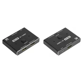 Alcasa HDMI stikalo - HDMI - črno - kovina - 7680 x 4320 - podatki - zlato (GC-M0261)