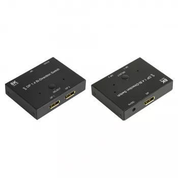 Good Connections GC-M0262 DisplayPort 1.4 stikalo, 2-smerno dvosmerno, 8K 30 Hz, črno