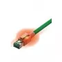 EasyLan saCon EasyLan DualBoot LED patch kabel S/FTP, Cat.6A, 0,5m, zelen - EasyLan DualBoot LED patch kabel RJ45 S/FTP Cat.6A (razred EA)