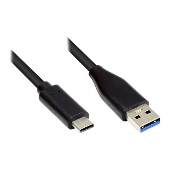 Good Connections GC-M0126 - 0,5 m - USB C - USB A - USB 3.2 Gen 1 (3.1 Gen 1) - 5000 Mbit/s - črn