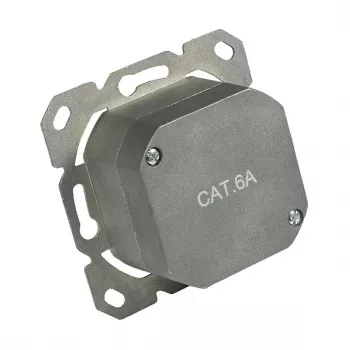 Omrežna vtičnica Cat. 6A, 2xRJ45, oklopljena, navpično vodenje kabla, brez osrednjega dela/pokrovnega okvirja, Good Connections (GC-N0051)