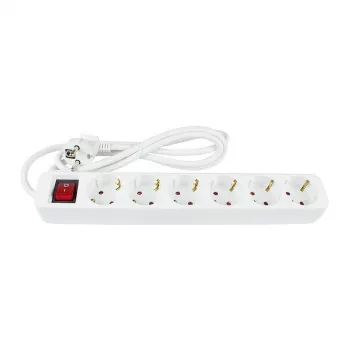 Good Connections PS016-W015 - 1,5 m - 6 izhodov AC - Notranji - Tip E/F - 1,5 mm² - Polikarbonat (PC)