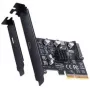 GrauGear PCIe x4 USB-C 3.2 Gen2x2 razširitvena kartica G-PCI-C-20G