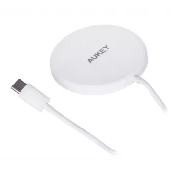 AUEKY Aircore Magnetic LC-A1 brezžični magnetni polnilnik QI USB-C 15W bel