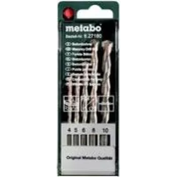 Komplet betonskih svedrov Metabo 627180000 — 5-delni: 4, 5, 6, 8, 10 mm
