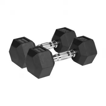 Gumirane litoželezne uteži HEX 2x9 kg REBEL ACTIVE