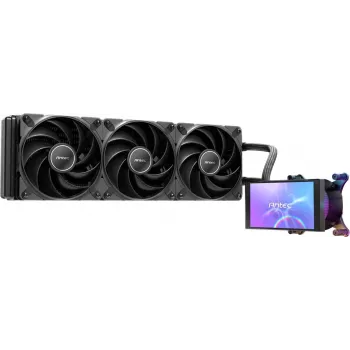 Antec Vortex View 360 AIO tekočinsko hlajenje procesorja z LCD-zaslonom, 120 mm, črno