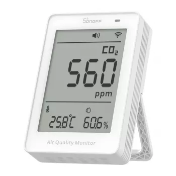 Sonoff AirGuard CO2 SAWF-08P Wi-Fi LCD merilnik kakovosti zraka
