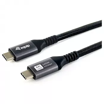 Kabel EQUIP USB4 Gen 2x2 C–C 3,0m, PD 100W, 4K/60Hz, 20Gbps, črn