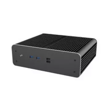 Akasa Euler CMX Mini-ITX ohišje PC brez ventilatorja A-ITX61-S1B – črno, mini ohišje za pasivno hlajene sisteme