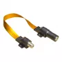 Koaksialni kabel Alcasa S-1014Q 0,54 m SAT Type-F črn zlat prozoren