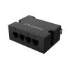Stikalo Lanberg DIN-GE4-BT-90W 1XIN 3XOUT 1GB POE podaljševalnik Gigabit Ethernet na DIN tirnici BT 90 W